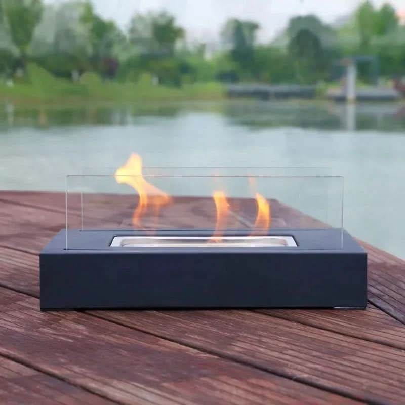 FLAMEGLOW – Portable Bioethanol Table Fireplace for Stylish Flame Ambiance