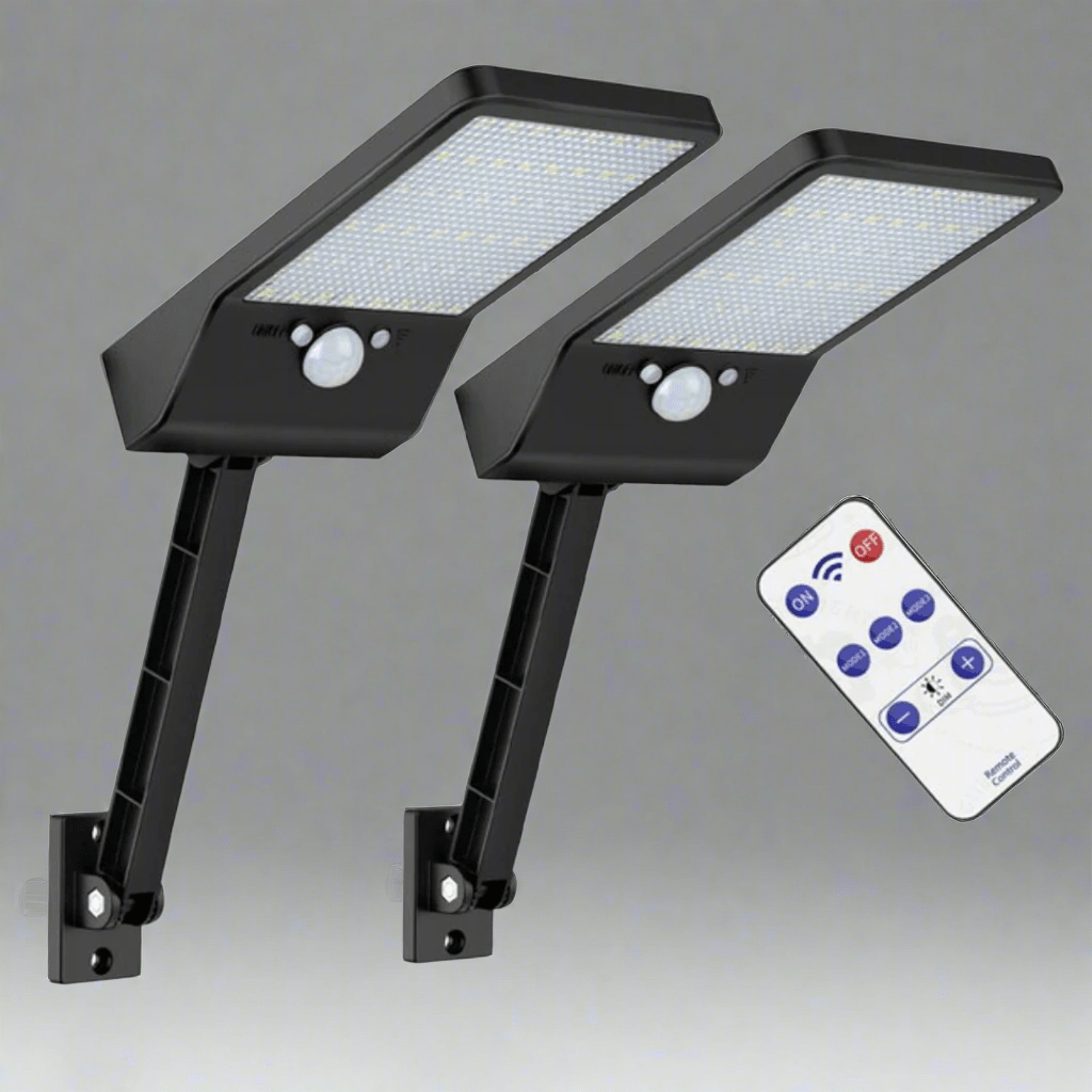 LumiGuard solar spotlight - LED outdoor light with motion sensor & remote control