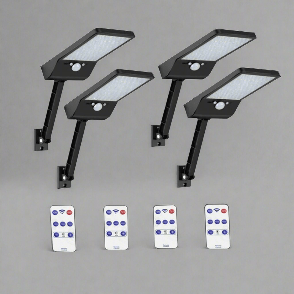 LumiGuard solar spotlight - LED outdoor light with motion sensor & remote control