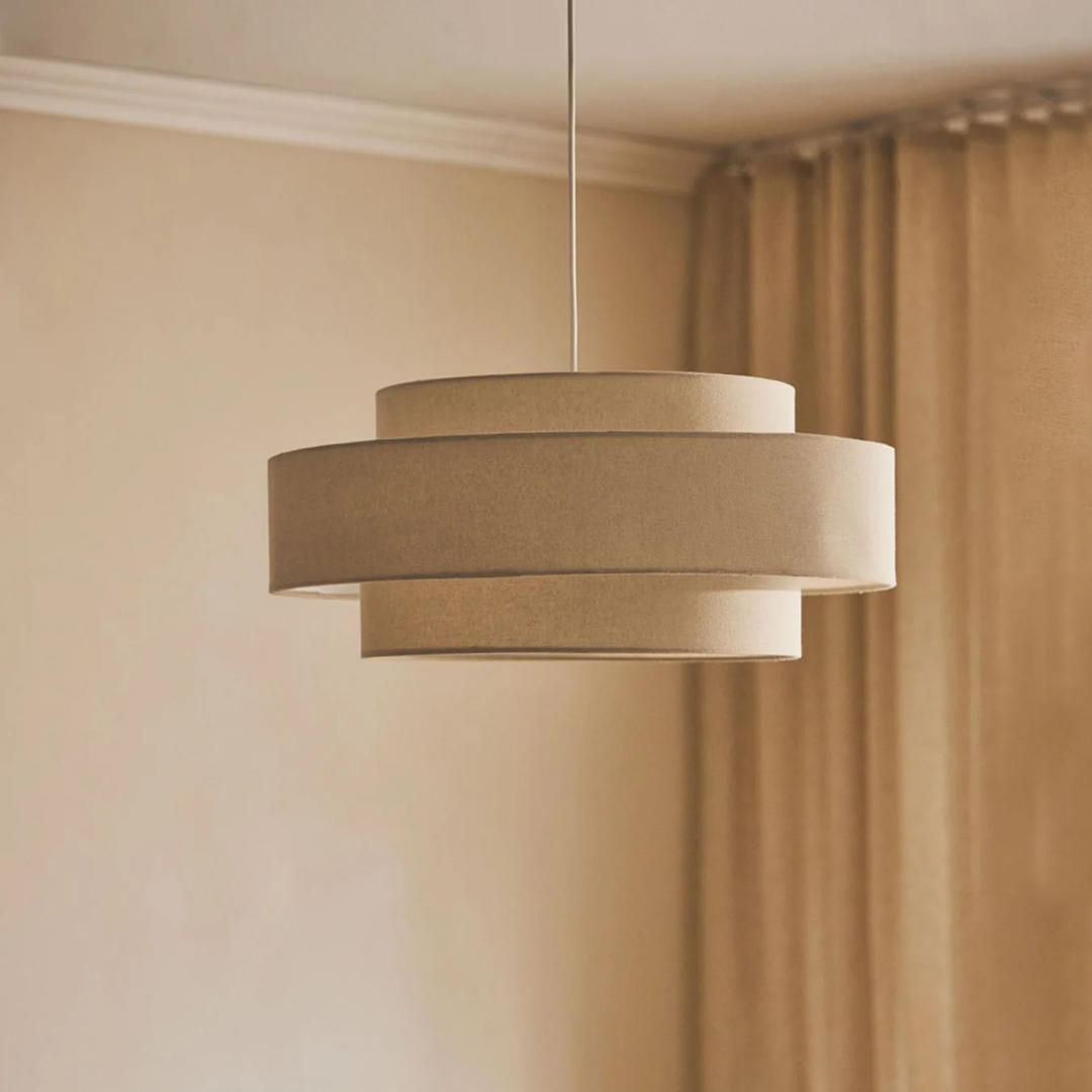 ® - Hanglamp Met Gelaagd Linnen Design