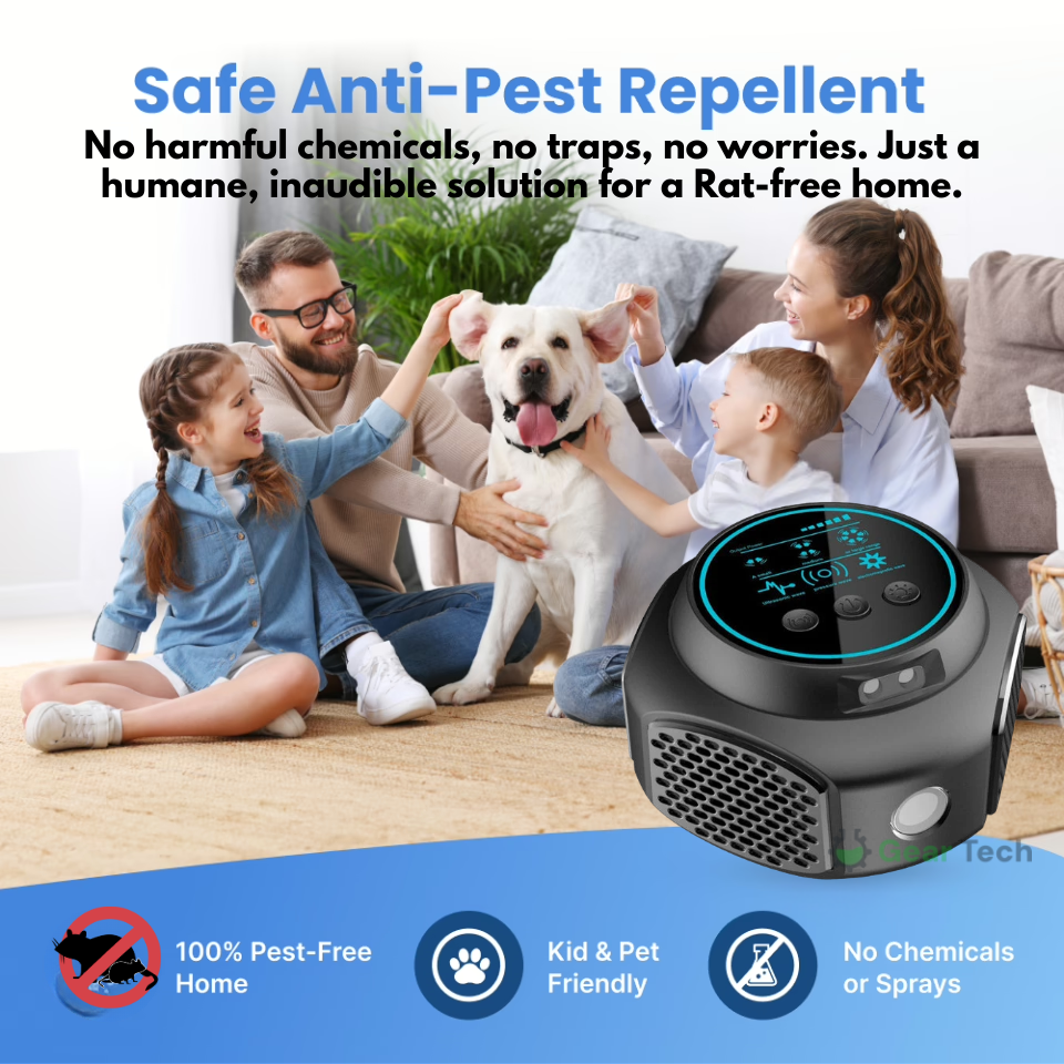 Plug‑In Ultrasonic Rodent Repellent for Home & Garden