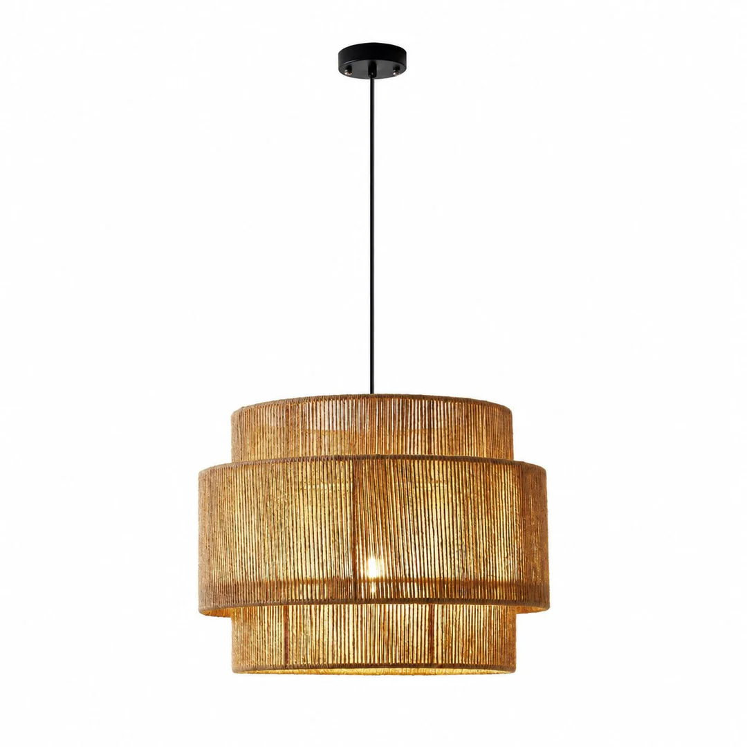 ® - Hanglamp Met Gelaagd Henneptouw Design