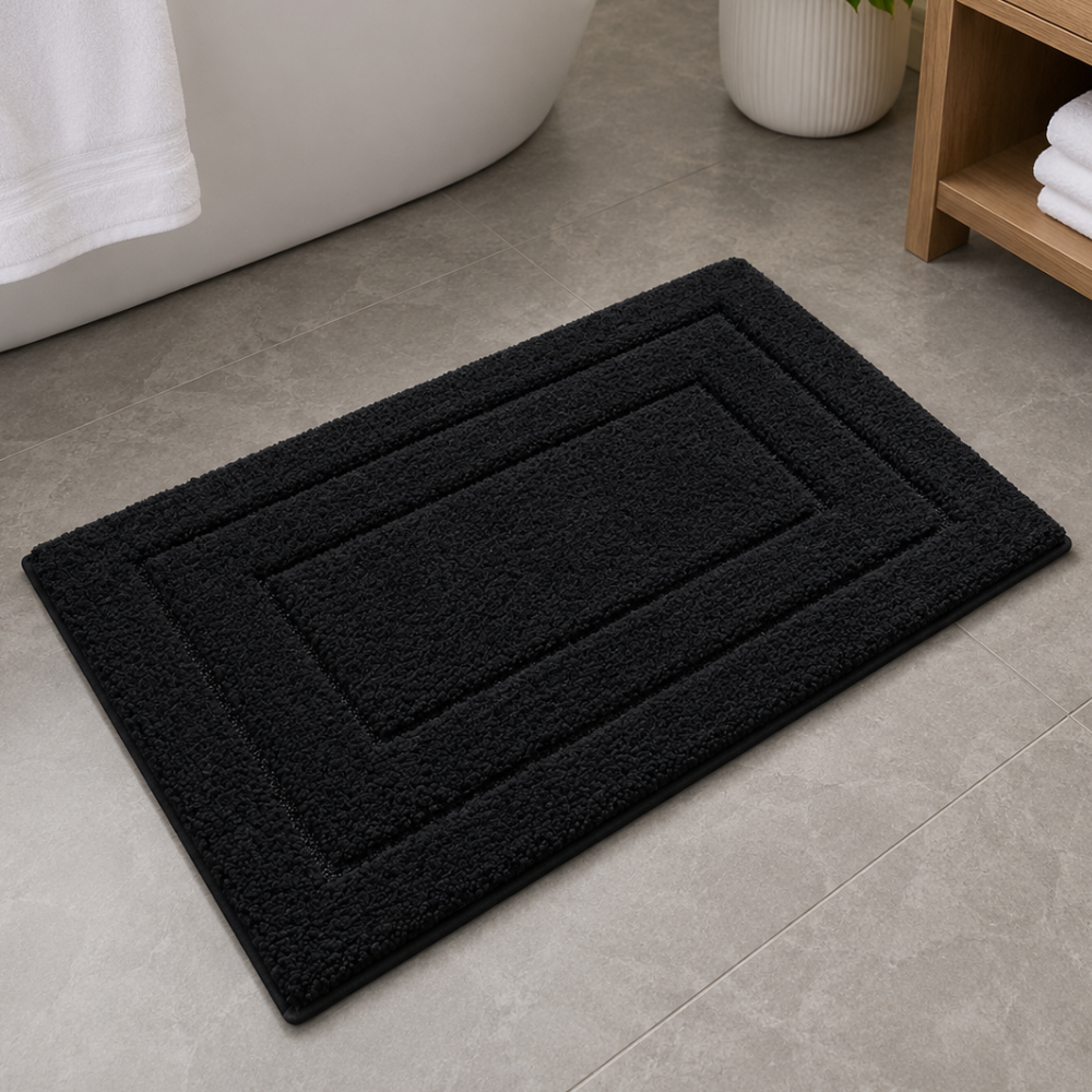 CloudStep Non-Slip Microfiber Bath Mat | Ultra-Absorbent Bathroom Rug for Modern Decor