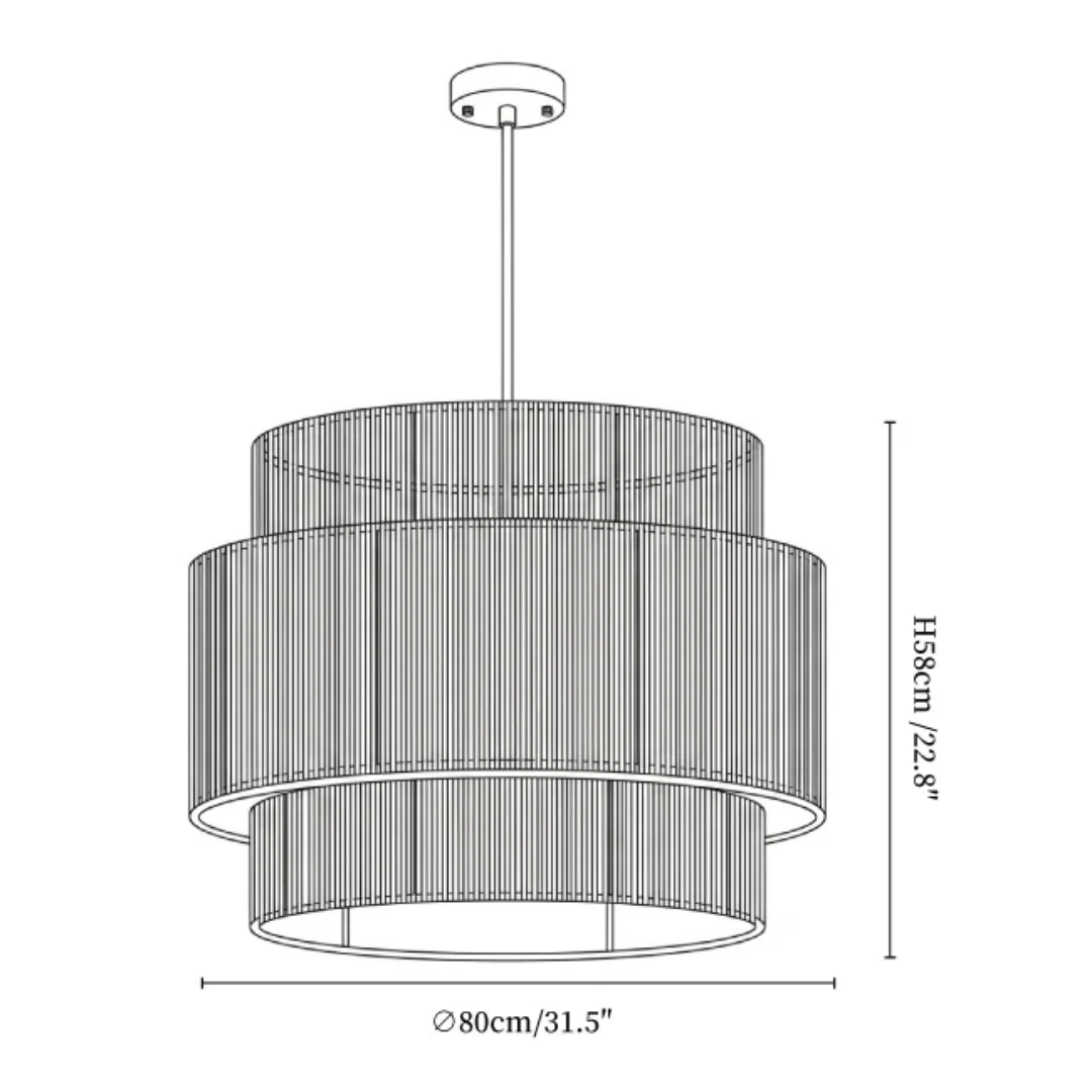 ® - Hanglamp Met Gelaagd Henneptouw Design