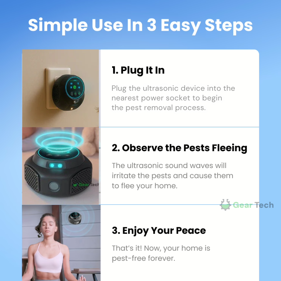 Plug‑In Ultrasonic Rodent Repellent for Home & Garden
