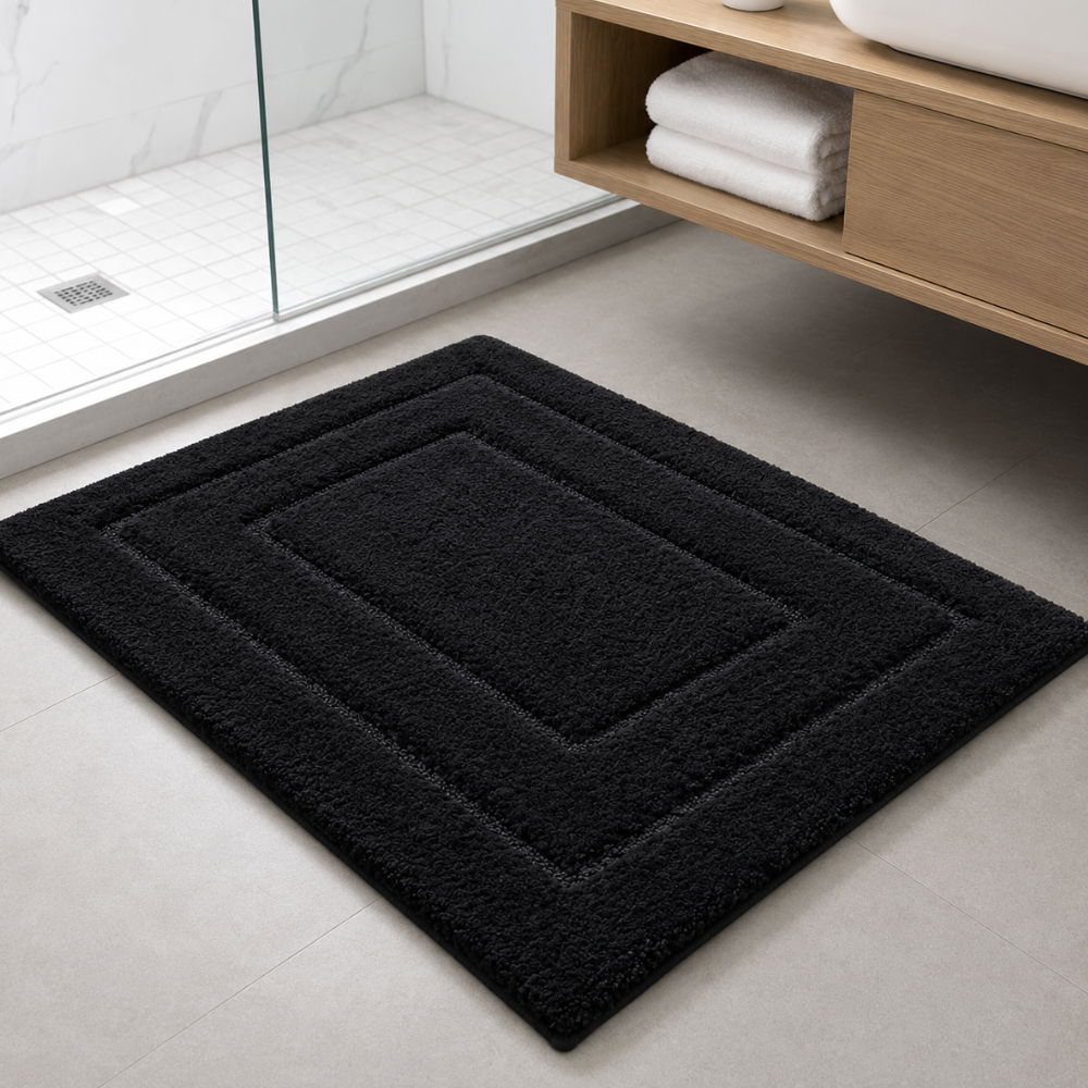 CloudStep Non-Slip Microfiber Bath Mat | Ultra-Absorbent Bathroom Rug for Modern Decor