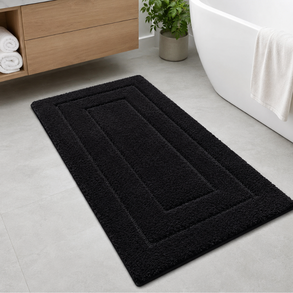 CloudStep Non-Slip Microfiber Bath Mat | Ultra-Absorbent Bathroom Rug for Modern Decor