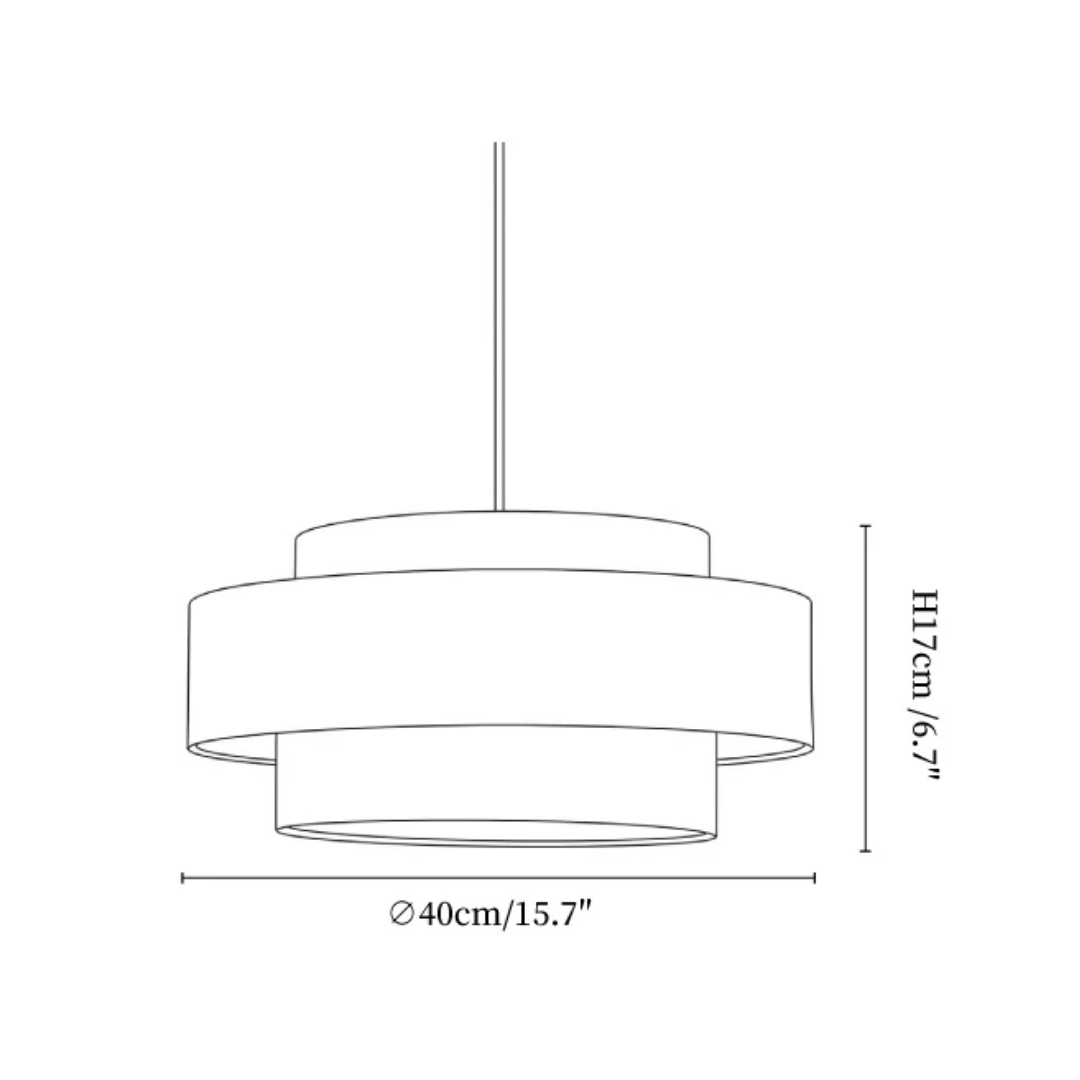 ® - Hanglamp Met Gelaagd Linnen Design