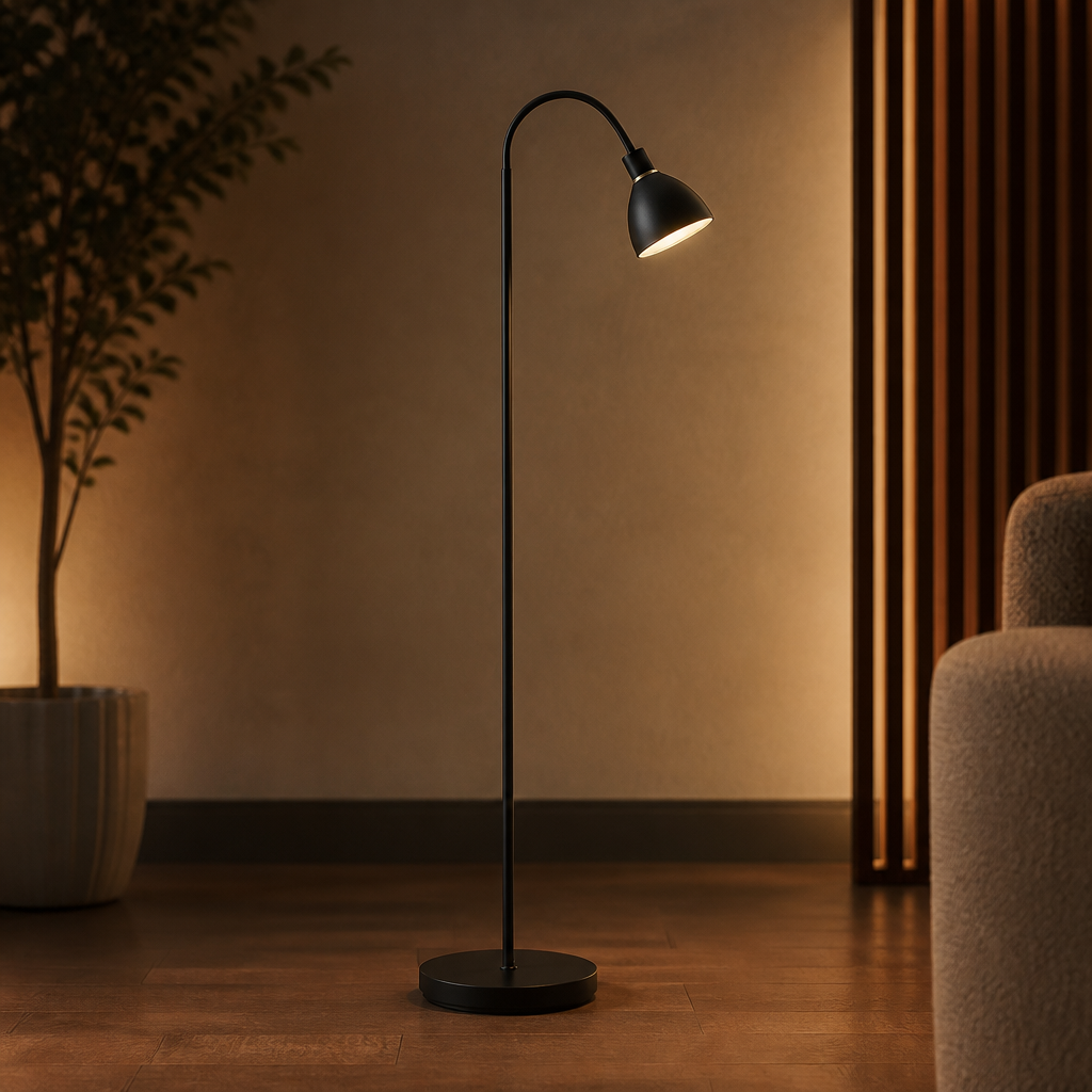 Commercial Floor Lamp 1535mm Black Stylish Lighting Solution