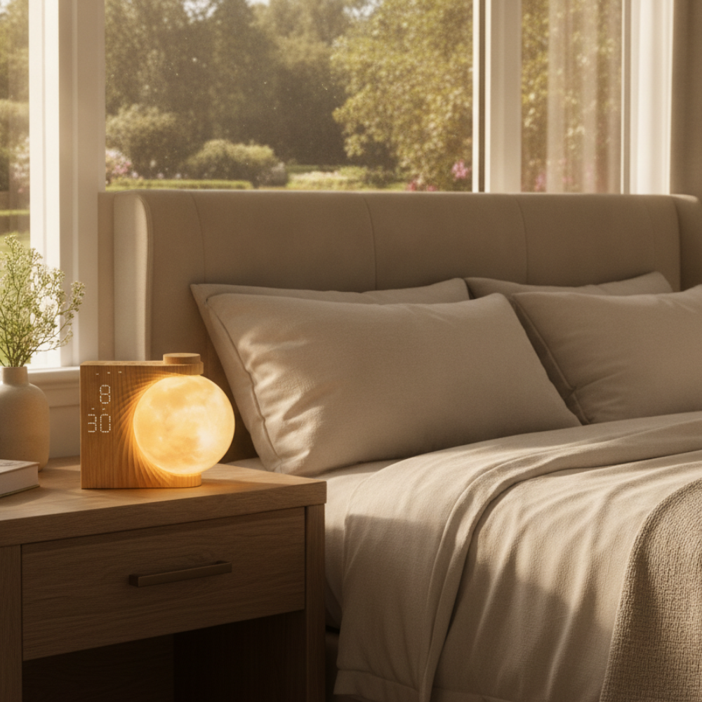Restora Sunrise Alarm Clock - Gradual Light Wake Up Light & Nightstand Lamp