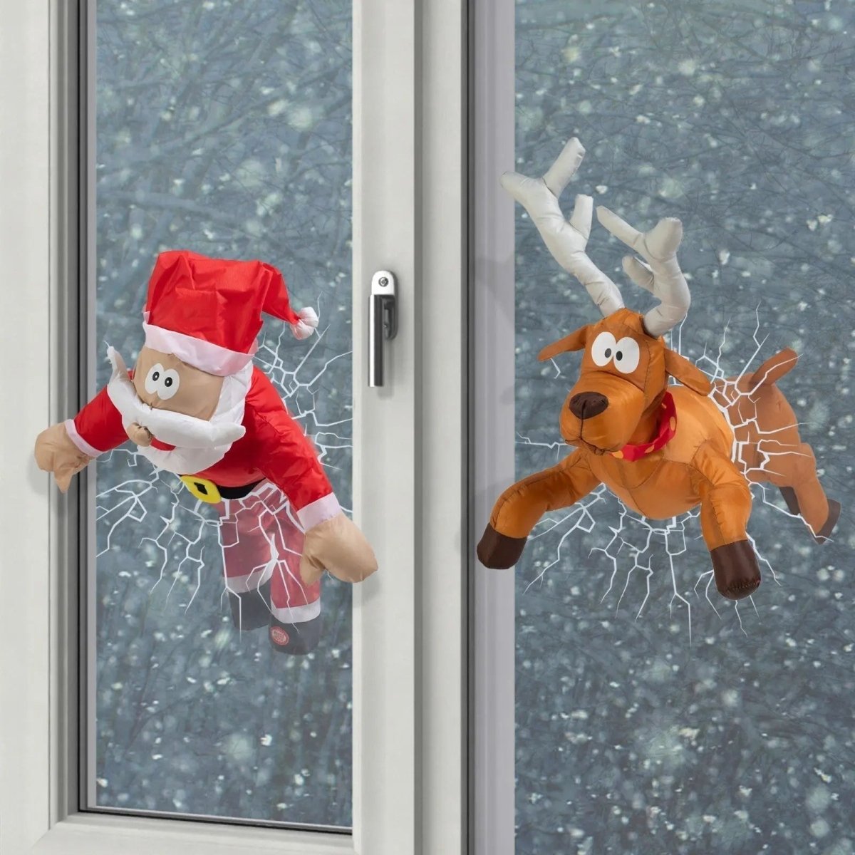 Christmas Window Scene with Sound-Activated Motion