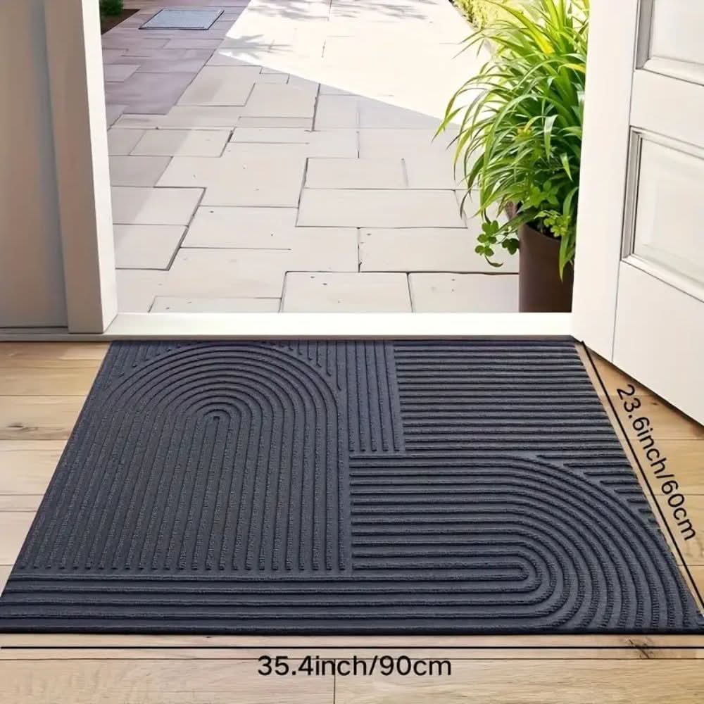 AQUARAY – Absorbent, washable mat with flowing line pattern