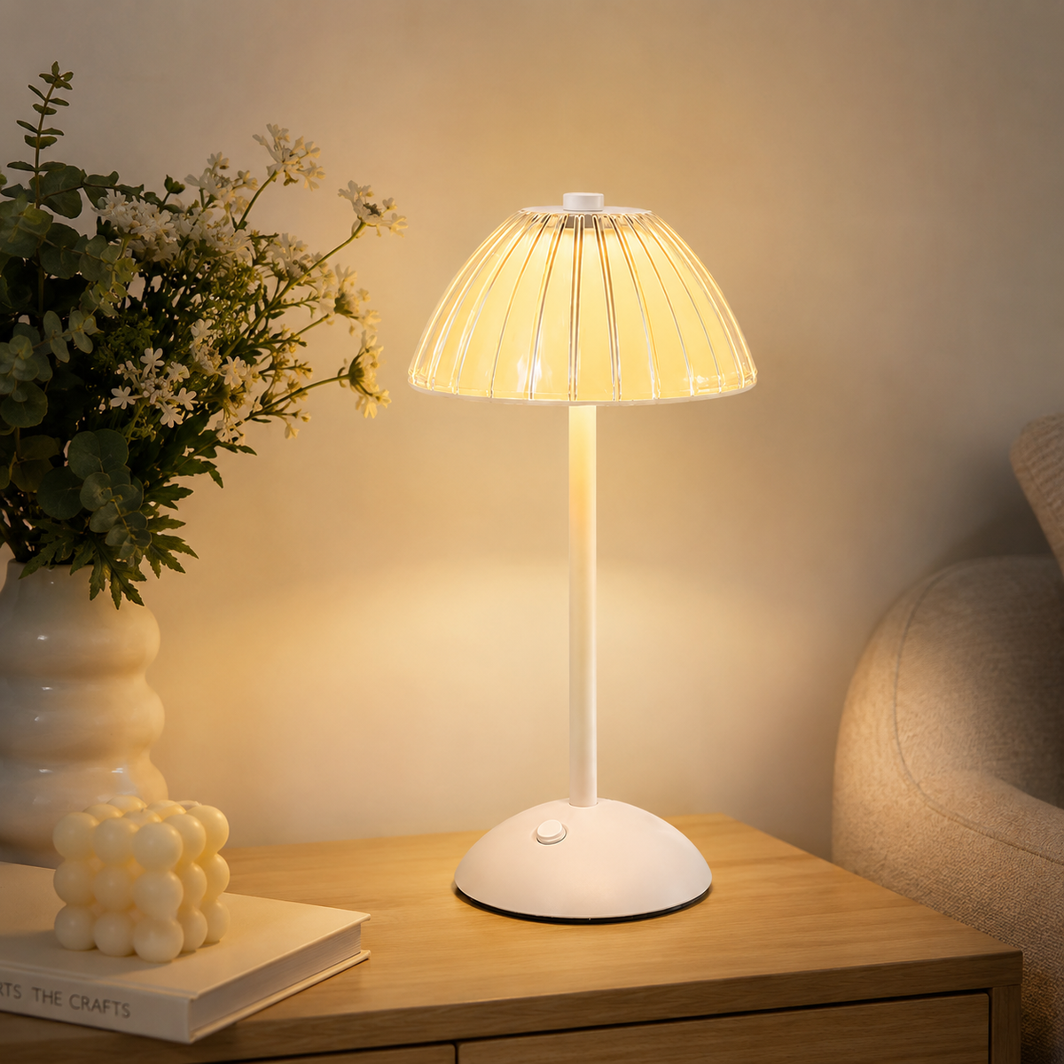 LumaGlow™ dimbare draadloze LED-tafellamp met touchsensor