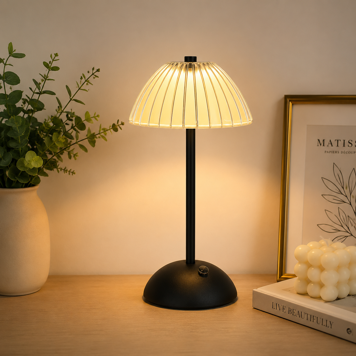 LumaGlow™ dimbare draadloze LED-tafellamp met touchsensor
