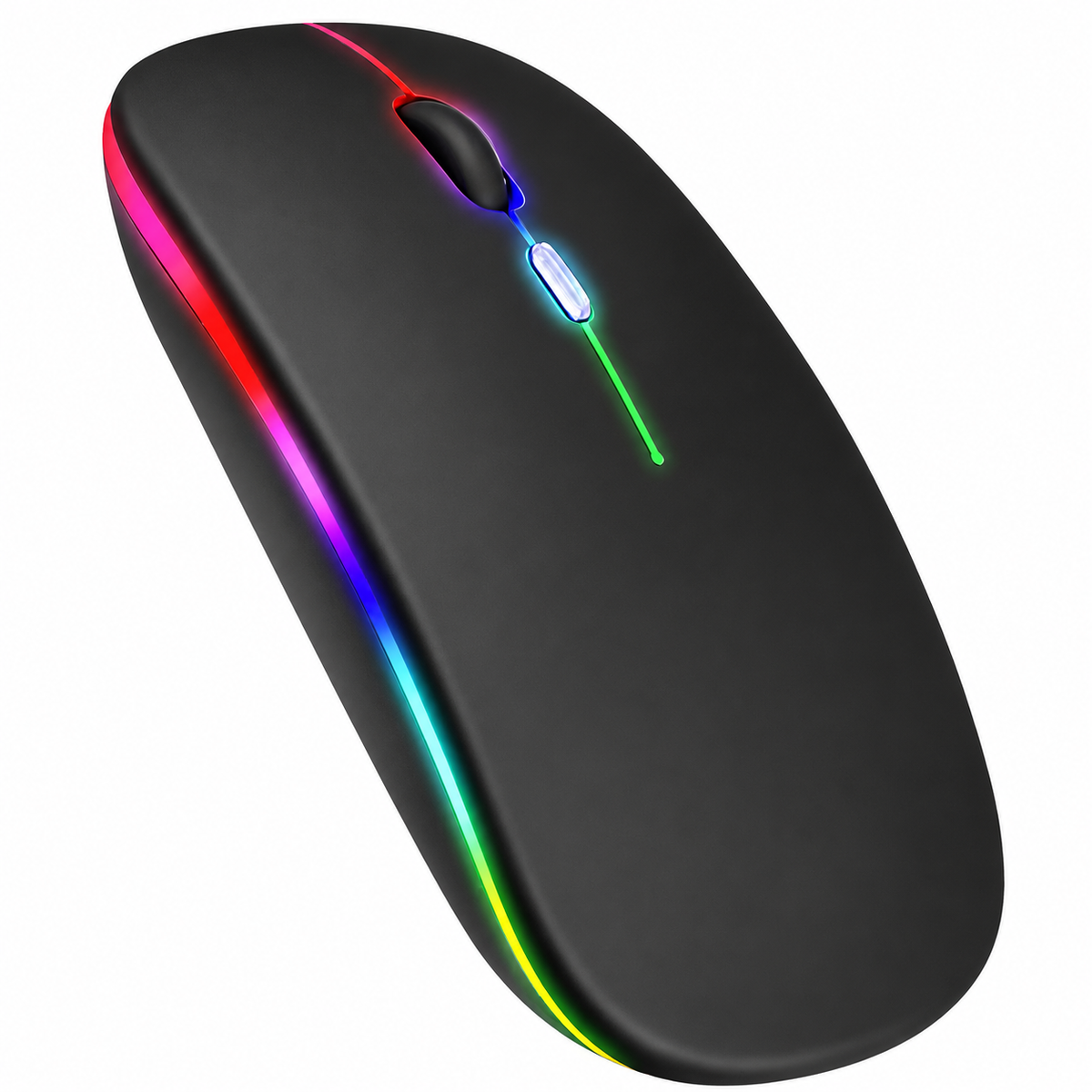 Draadloze LED muis - 2.4GHz - 1600 DPI - Oplaadbaar - Zwart | TOJ
