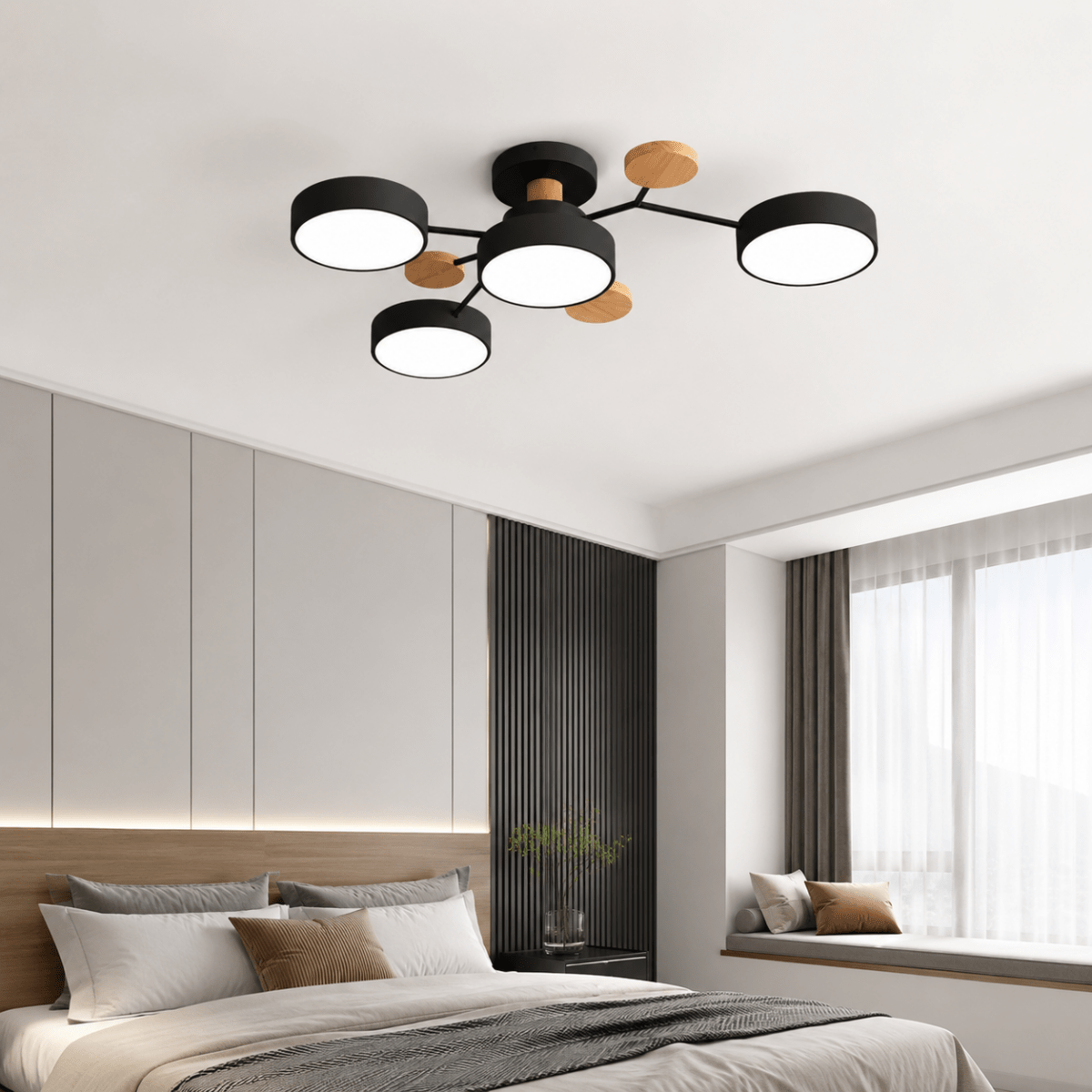Modern round LED ceiling light with a minimalist design
