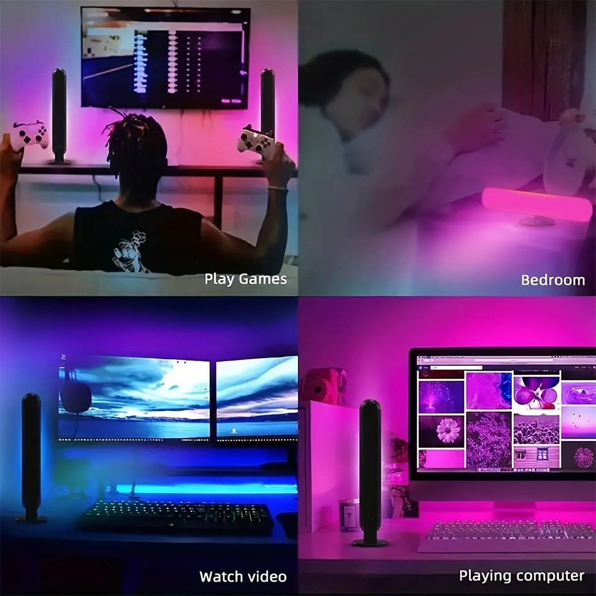 AURADESK – USB RGB Light Bar with Multiple Color Modes