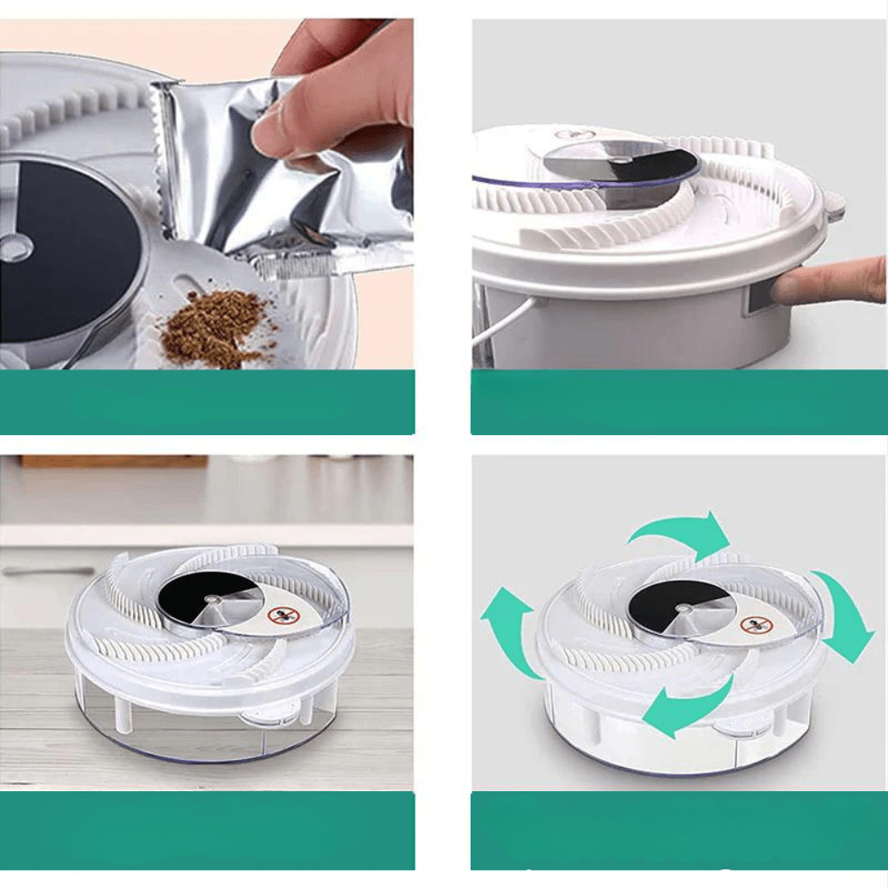 ECO CATCHER – Quiet, Environmentally Friendly Fly Catcher for Kitchen, Living Room & Garden