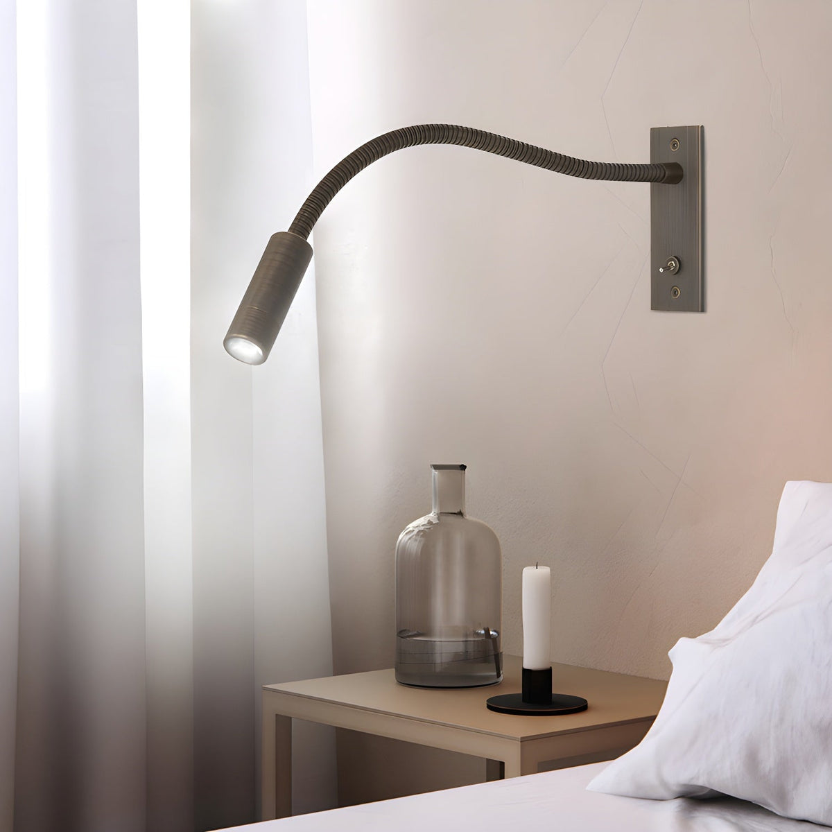 Casa Lumière Flexibele Wandlamp - Minimalistische Leeslamp voor Slaapkamer & Leeshoek