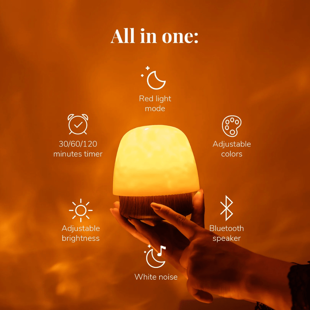 NEXLUM – Multifunctional table lamp with Bluetooth speaker and 16 color modes for a relaxing atmosphere