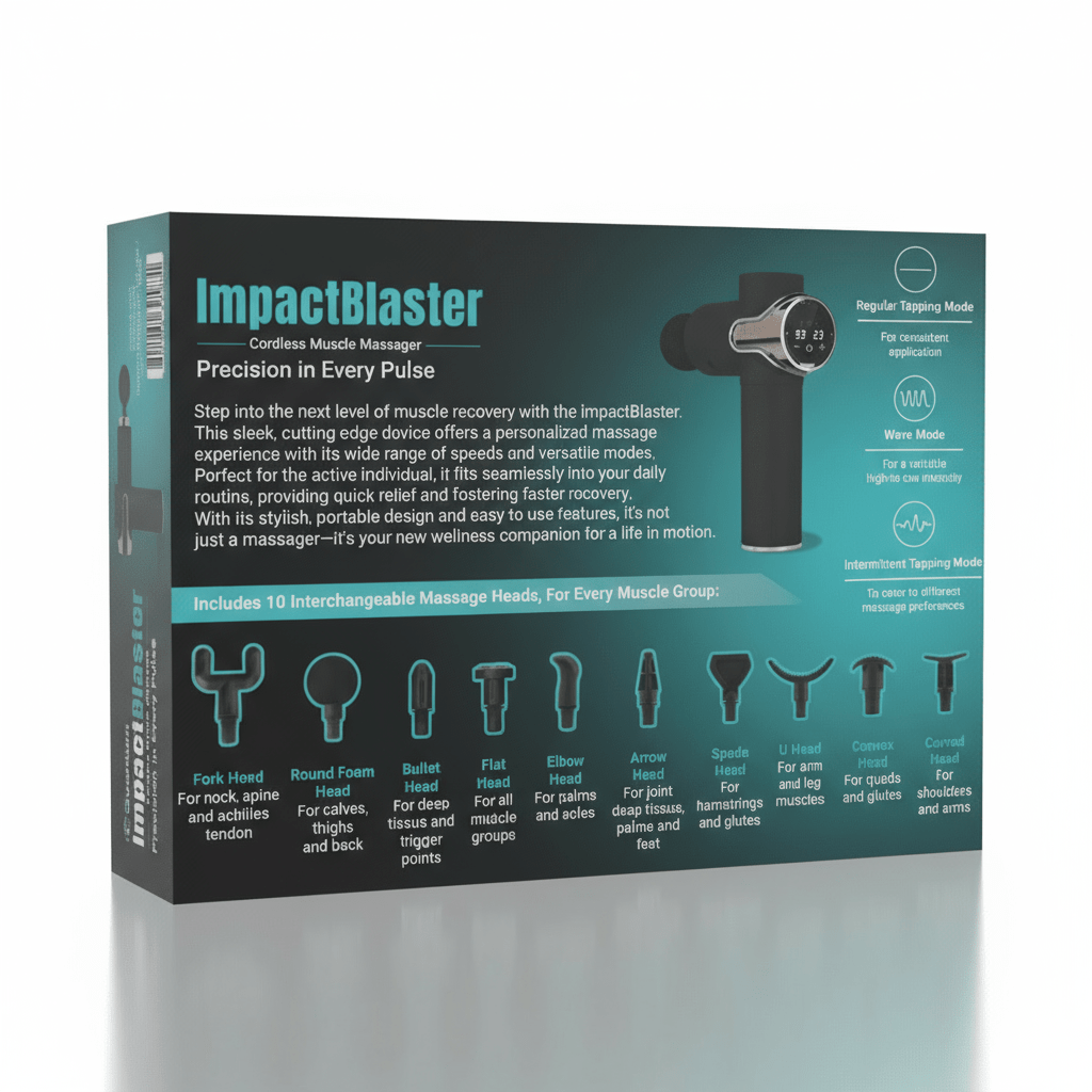 QUANTUPULSE – Powerful wireless massage gun for full body regeneration