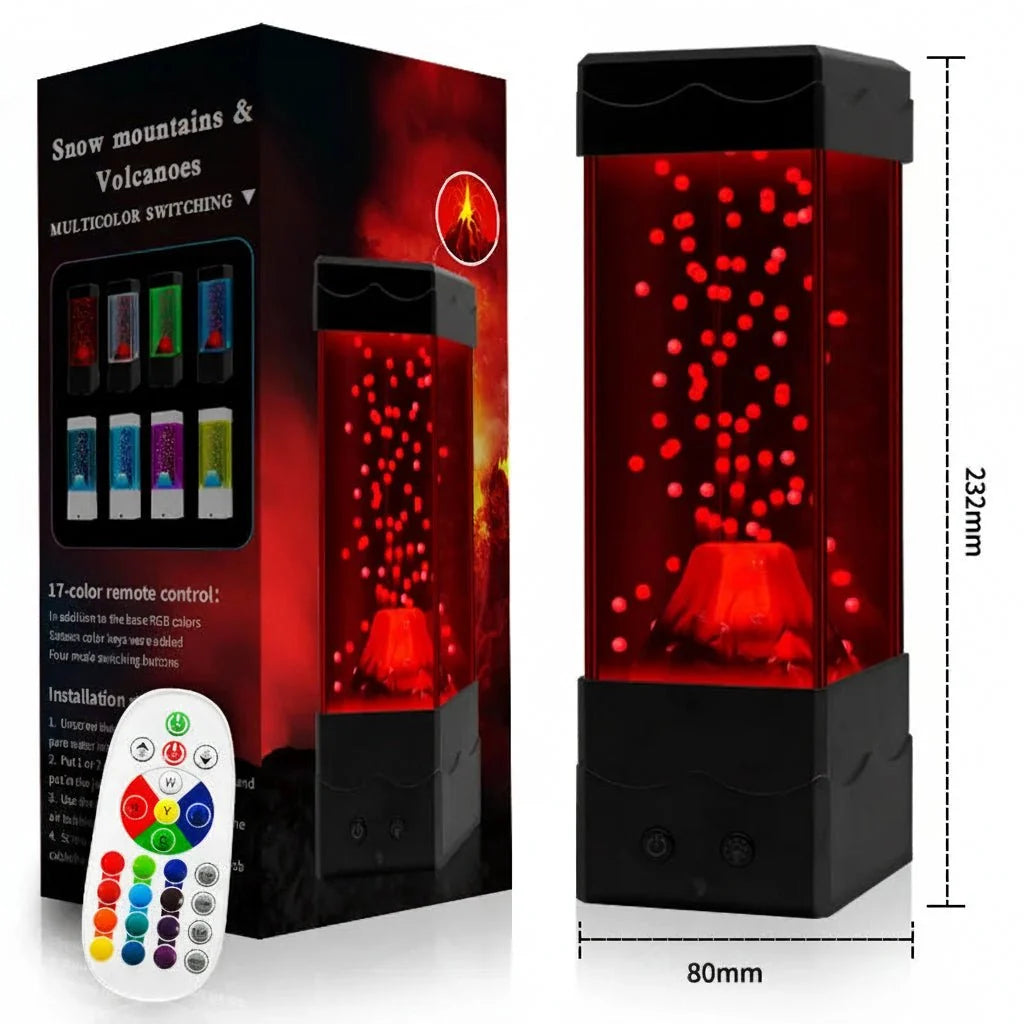 VULCALIGHT – LED volcano lamp | 7-color night light for children's rooms