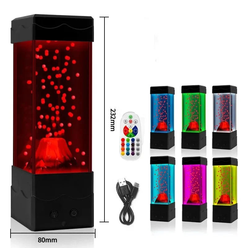 VULCALIGHT – LED volcano lamp | 7-color night light for children's rooms