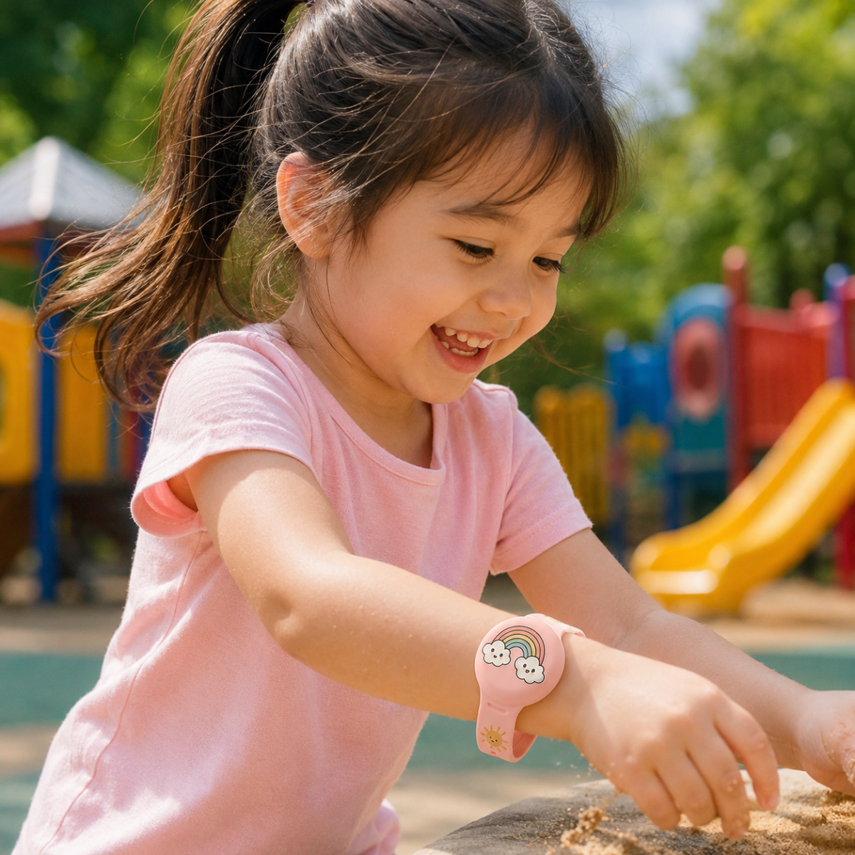 LITTLELOCATE – Colorful GPS wristband for children with a comfortably adjustable strap