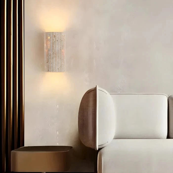 LuxeStone™ moderne travertin wandlamp met LED