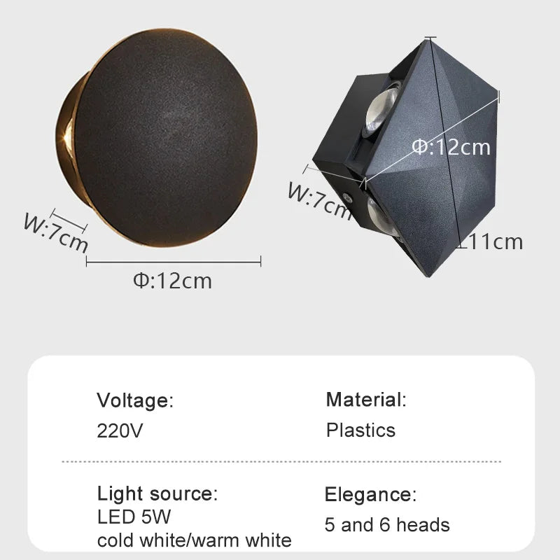 MARPOU – Modern Stainless Steel LED Outdoor Wall Light for Gardens & Verandas