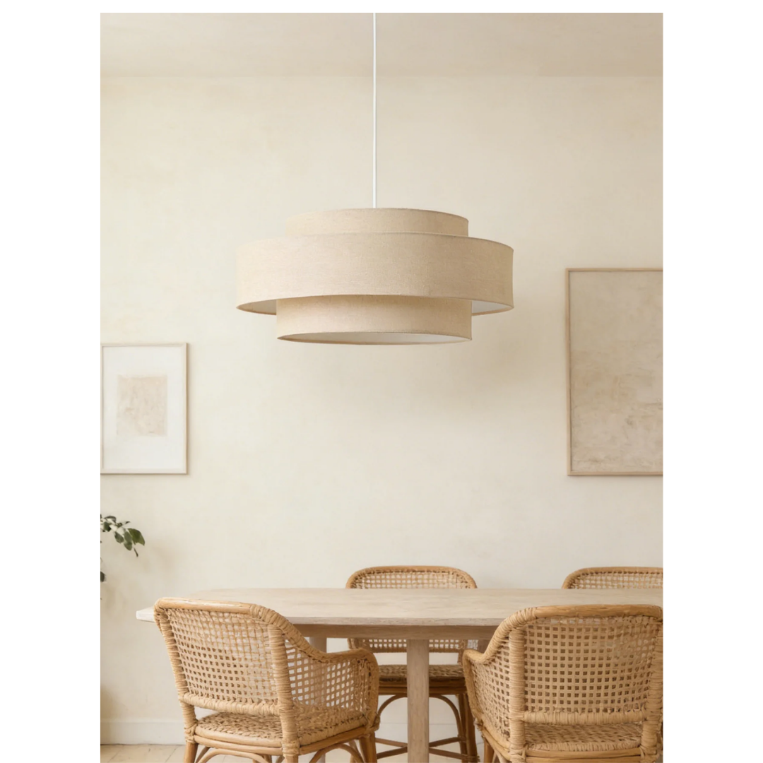 ® - Hanglamp Met Gelaagd Linnen Design