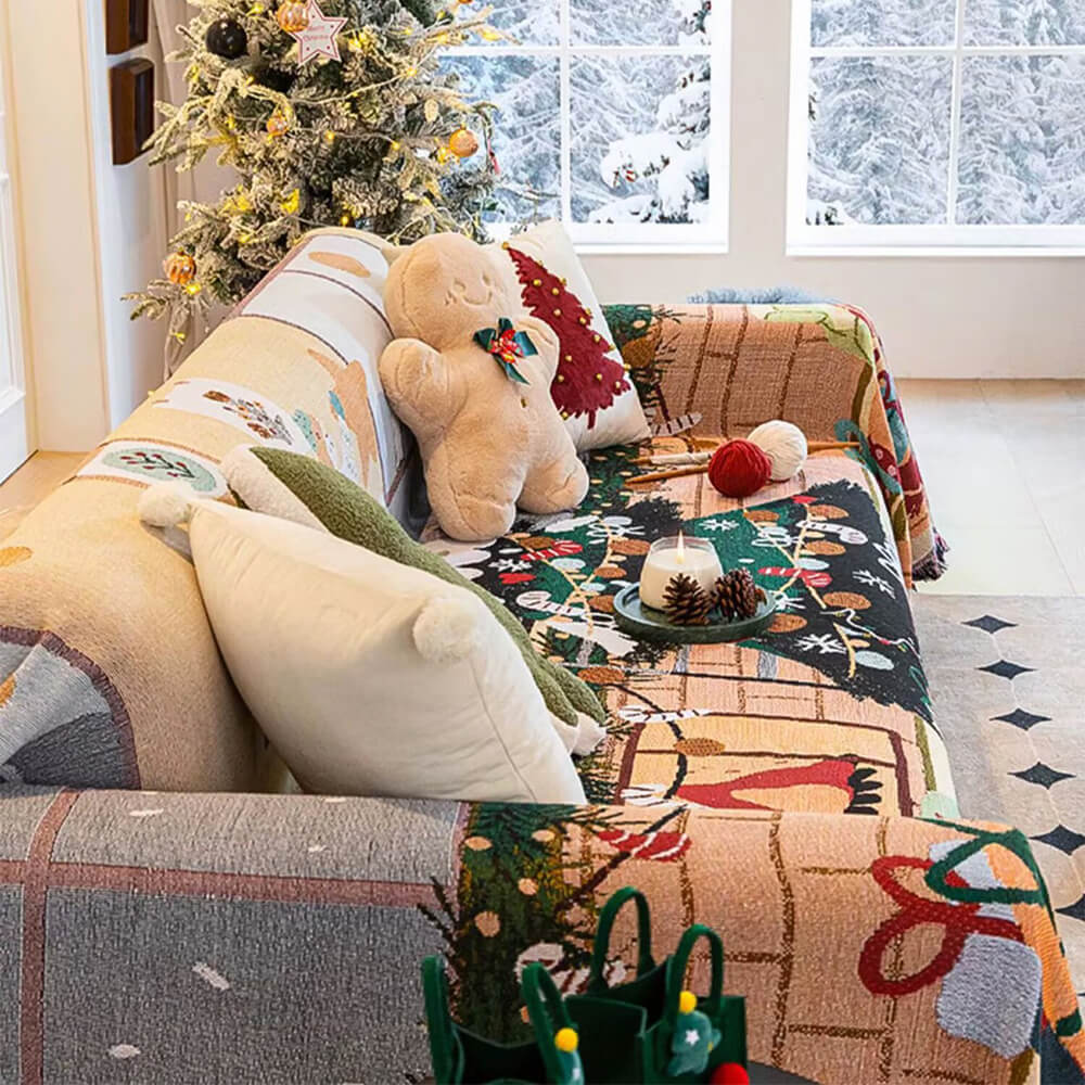 Easy-Care Christmas Sofa Slipcover