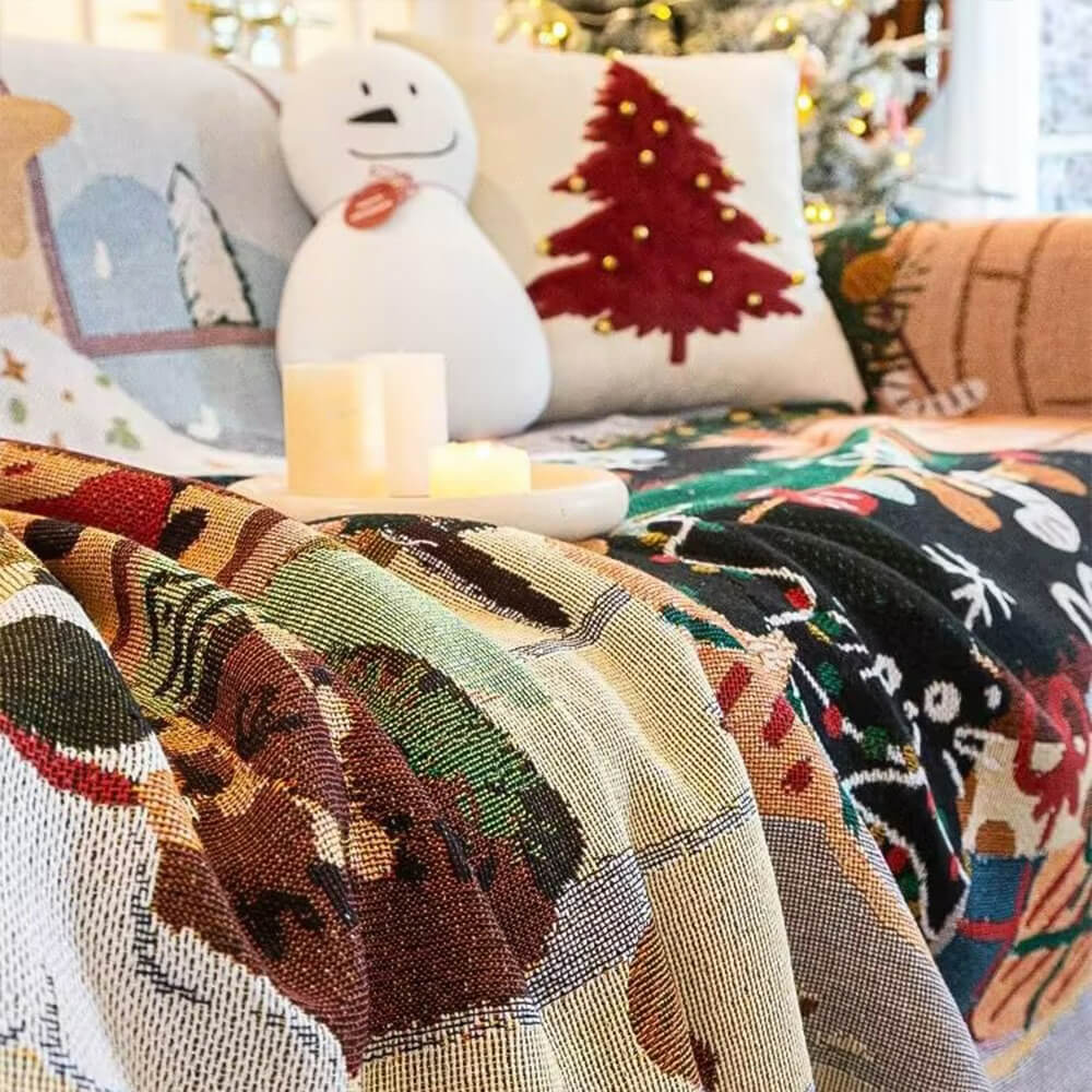 Easy-Care Christmas Sofa Slipcover