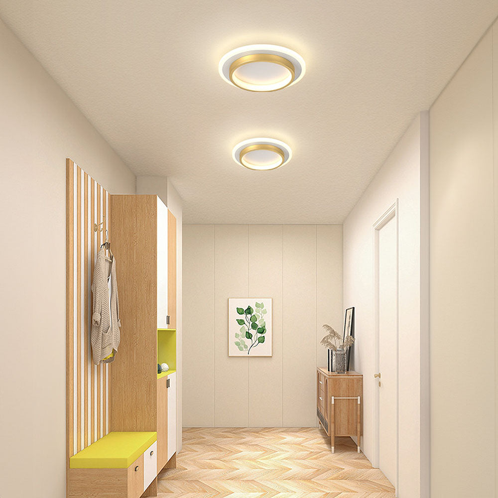 Plafondlamp met vlakke ronde diffuser ontwerp