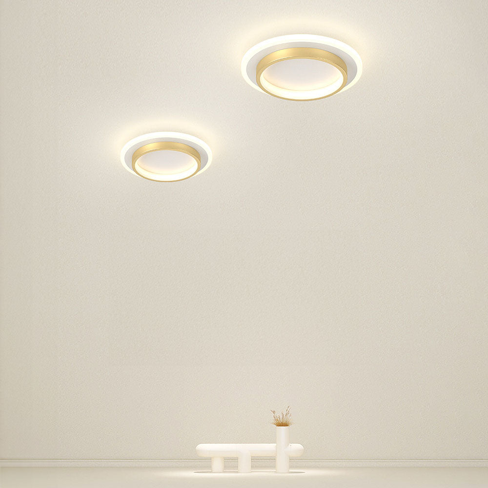 Plafondlamp met vlakke ronde diffuser ontwerp
