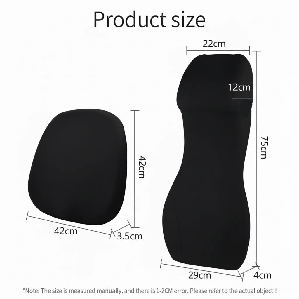 ERGOCARVE – Integrated Car Neck & Lumbar Support made of Memory Foam