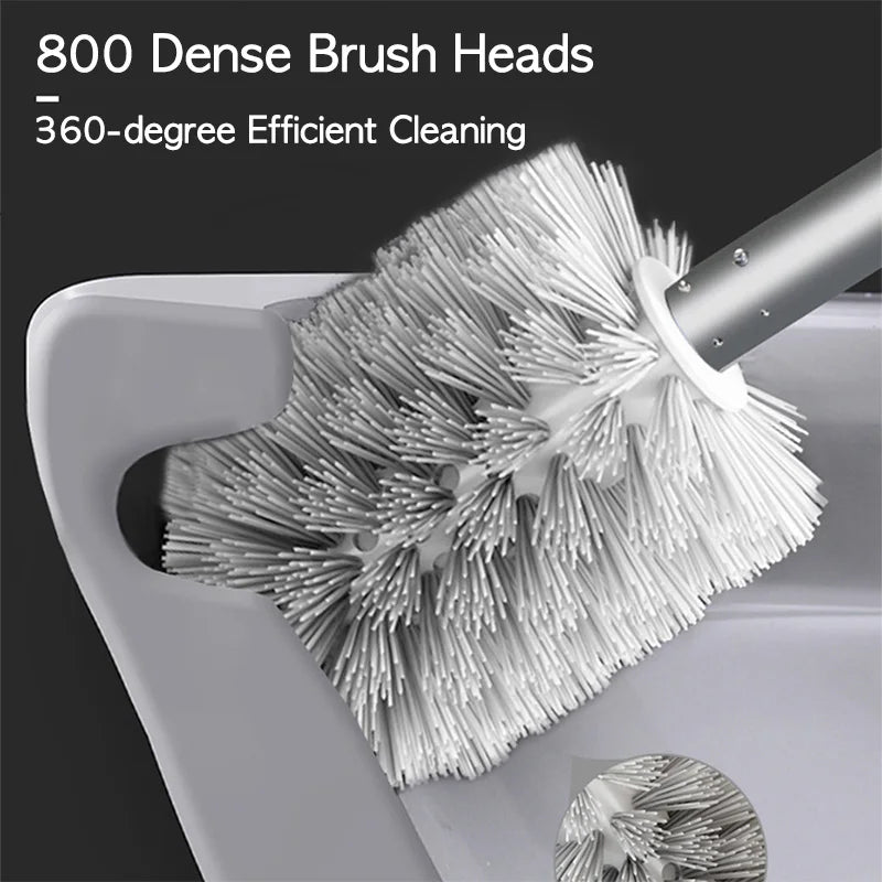SPACELOO – Space-saving aluminum toilet brush set for modern bathrooms