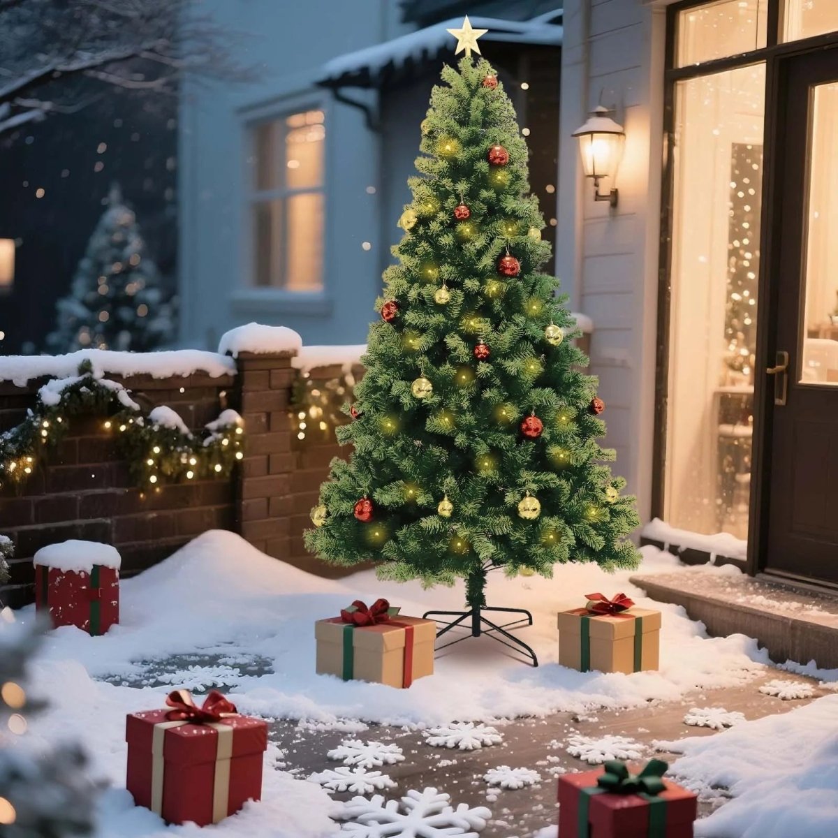 LED Artificial Tree with 8 Festive Light Patterns