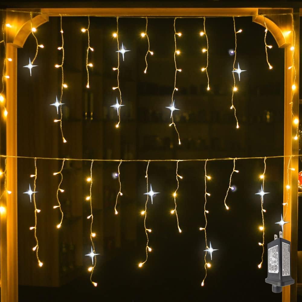 LED curtain string lights for magical holiday decor