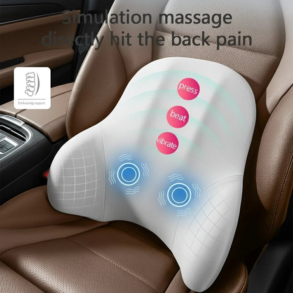 VIBRAREST – Electric Neck & Lumbar Support Cushion for Car & Office