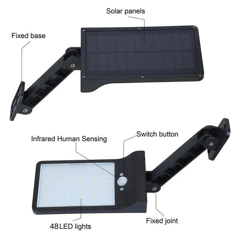 LumiGuard solar spotlight - LED outdoor light with motion sensor & remote control