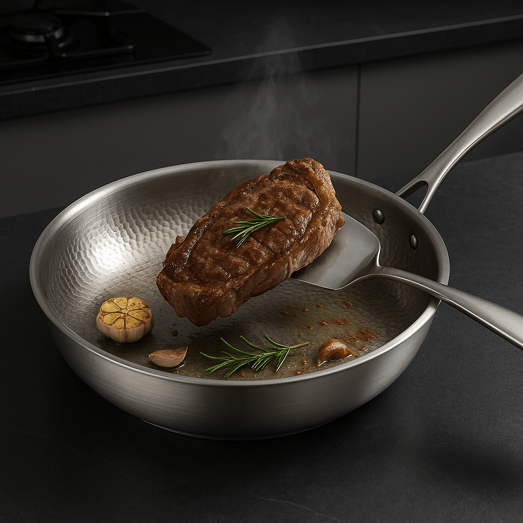 TITAN-PREMIUM PAN - High-quality titanium pan without coating for all hob types