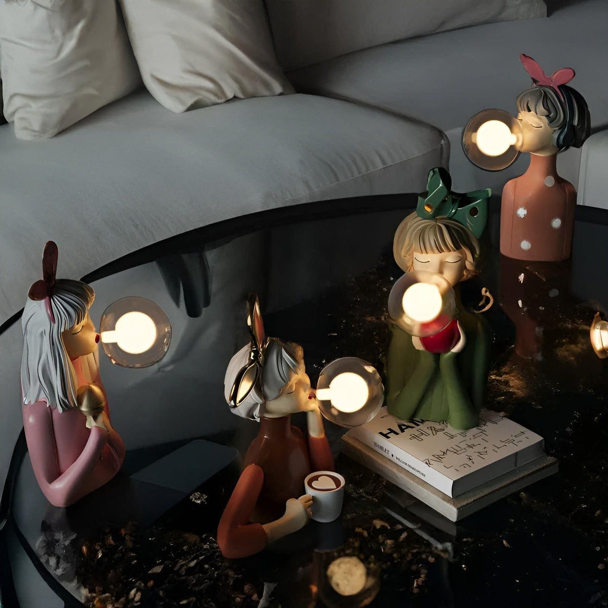 Decoratief Nachtlampje Met Bubbeldesign En Sfeerverlichting
