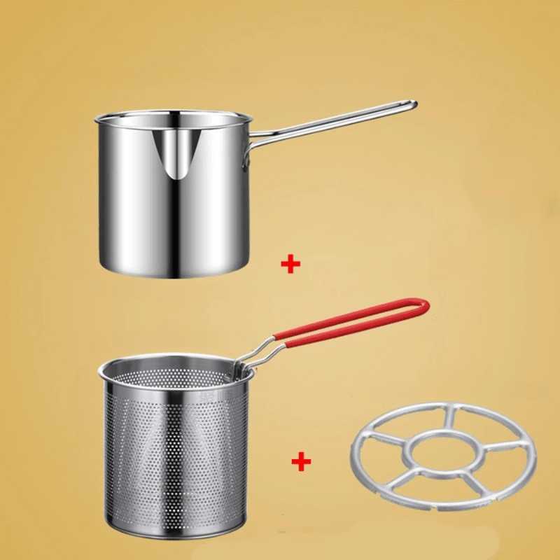 SMARTFRY POT - Stainless Steel Deep Fryer with Anti-Scald Handle and Oil-Saving Design for Safe and Efficient Cooking