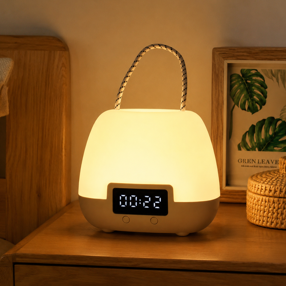 LumaNest Modern LED Table Lamp - Color Changing Nightstand & Desk Lamp