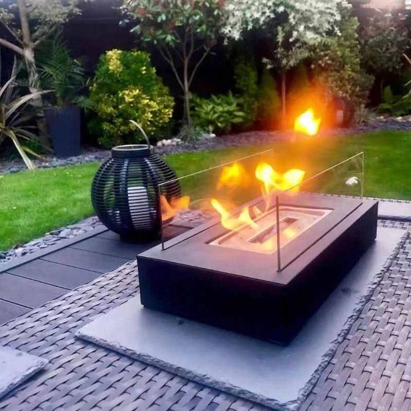 FLAMEGLOW – Portable Bioethanol Table Fireplace for Stylish Flame Ambiance