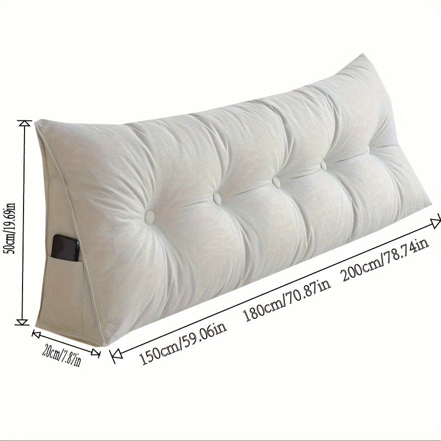 Nuvea | Leinen Dreiecks-Kissen für Bett und Sofa, Ergonomisch