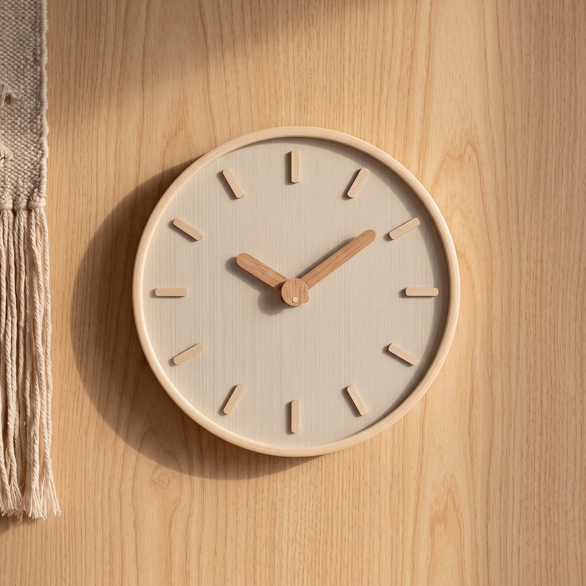 DashClock | Wanduhr Holz Lautlos