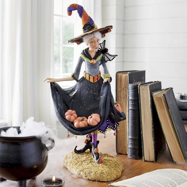 Halloween Beeldje | Handgemaakte Heks Decoratie | Hars