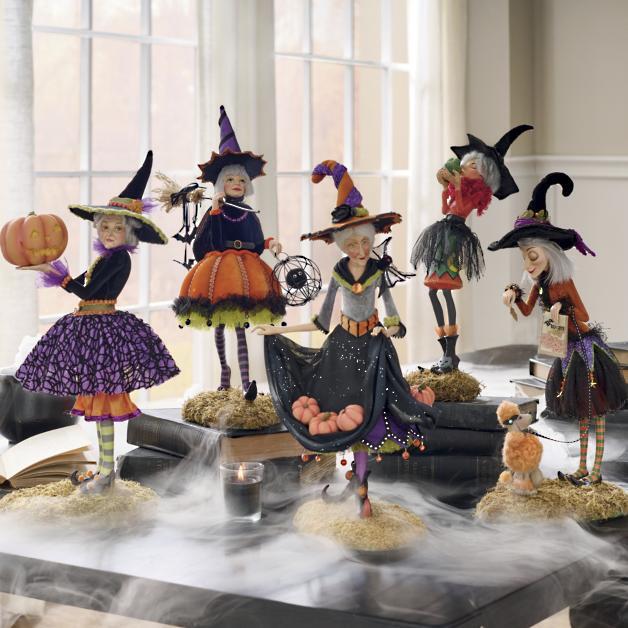 Halloween Beeldje | Handgemaakte Heks Decoratie | Hars